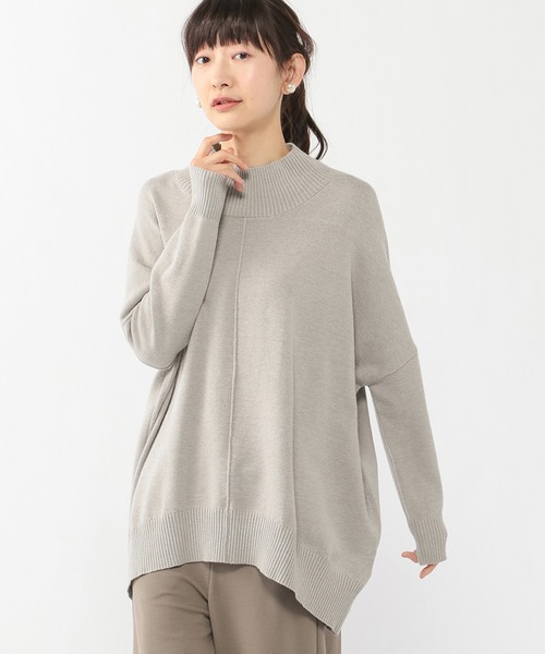 Petit Honfleur(プチオンフルール)の「ウォッシャブルポンチョニットプルオーバー(ニット/セーター・レディース・ピンク/ベージュ/グレー・L/M)」の3枚目の写真