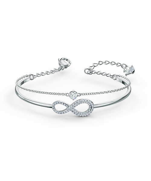 SWAROVSKI（スワロフスキー）の「【公式】【スワロフスキー】Hyperbola バングル, インフィニティ, ホワイト, ロジウム・プレーティング（ブレスレット・レディース・マルチ・ONE SIZE）」の2枚目の写真