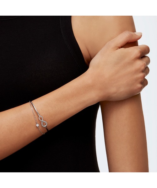 SWAROVSKI（スワロフスキー）の「【公式】【スワロフスキー】Hyperbola バングル, インフィニティ, ホワイト, ロジウム・プレーティング（ブレスレット・レディース・マルチ・ONE SIZE）」の10枚目の写真