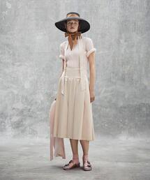 drawer ドゥロワーFALL1 サテンギャザースカート 36