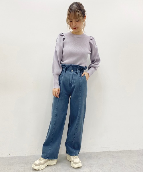 one after another NICE CLAUP（ワンアフターアナザーナイスクラップ）の「硫化マイスタンダードデニム（デニムパンツ・レディース・ブラック/グレー/ブルー/ネイビー・SMALL/MEDIUM）」の7枚目の写真