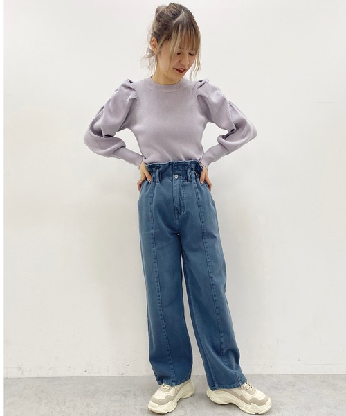 one after another NICE CLAUP（ワンアフターアナザーナイスクラップ）の「硫化マイスタンダードデニム（デニムパンツ・レディース・ブラック/グレー/ブルー/ネイビー・SMALL/MEDIUM）」の9枚目の写真