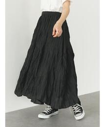 【一部再入荷】ティアードランダムプリーツギャザーフレアスカート