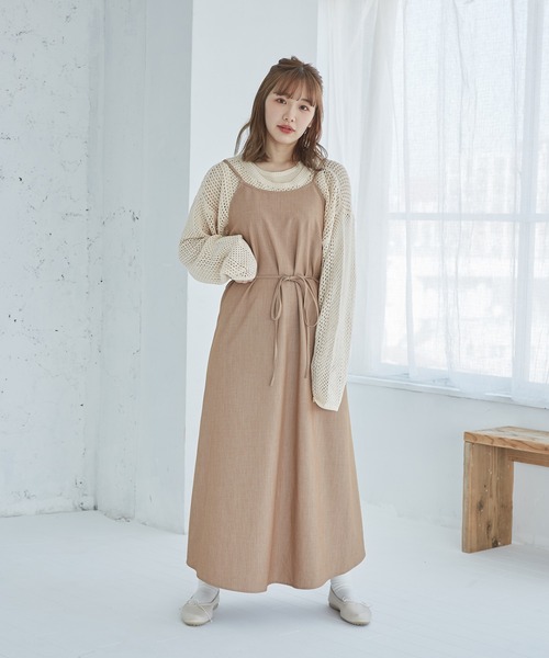 onetome（ワントゥーミー）の「マルチウェイ　キャミワンピース（ワンピース・レディース・ピンクベージュ/アイボリー・FREE）」の21枚目の写真