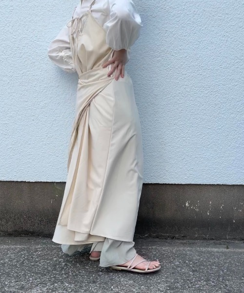 onetome（ワントゥーミー）の「マルチウェイ　キャミワンピース（ワンピース・レディース・ピンクベージュ/アイボリー・FREE）」の15枚目の写真