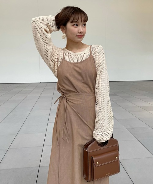 onetome（ワントゥーミー）の「マルチウェイ　キャミワンピース（ワンピース・レディース・ピンクベージュ/アイボリー・FREE）」の4枚目の写真