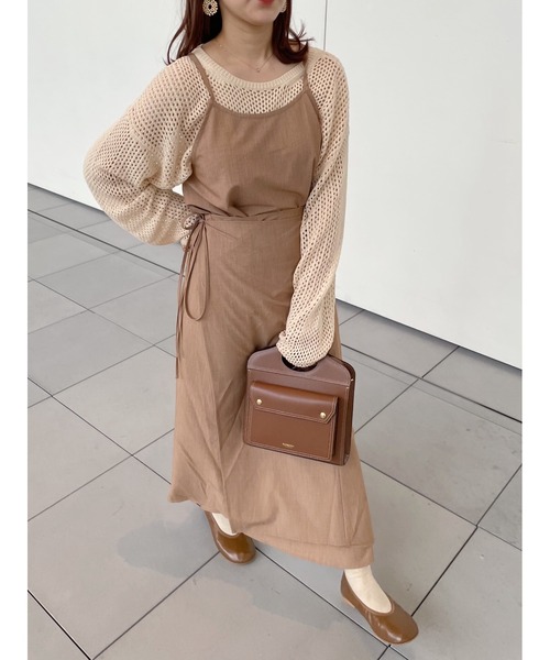 onetome（ワントゥーミー）の「マルチウェイ　キャミワンピース（ワンピース・レディース・ピンクベージュ/アイボリー・FREE）」の6枚目の写真