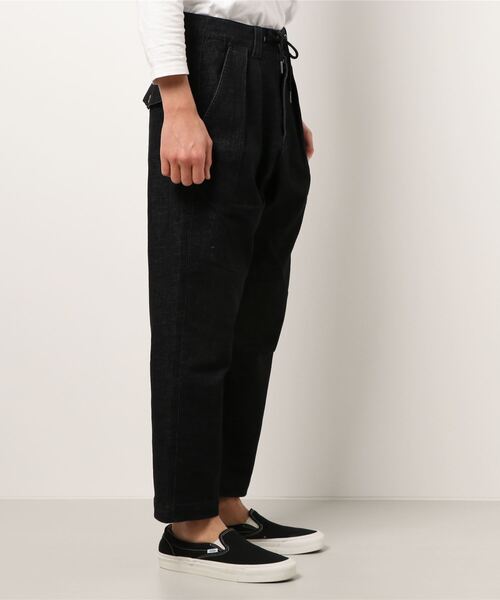 UP START（アップスタート）の「ストレッチデニム２タックフレンチトラウザーズ（デニムパンツ・メンズ・ブラック/インディゴブルー・MEDIUM/LARGE）」の16枚目の写真