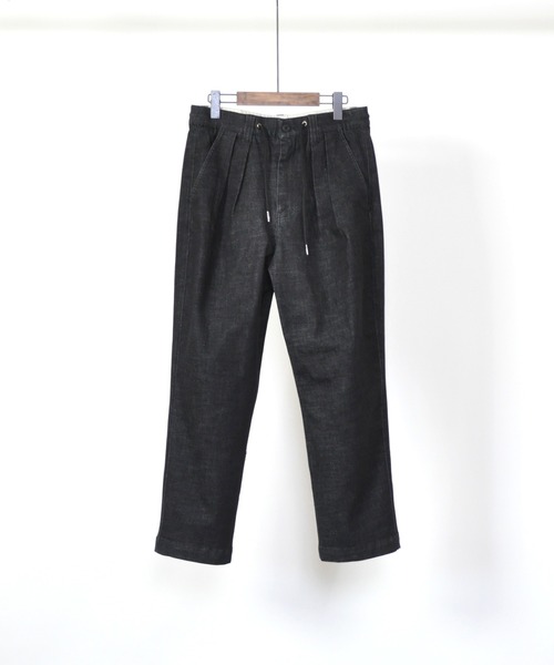 UP START（アップスタート）の「ストレッチデニム２タックフレンチトラウザーズ（デニムパンツ・メンズ・ブラック/インディゴブルー・MEDIUM/LARGE）」の3枚目の写真