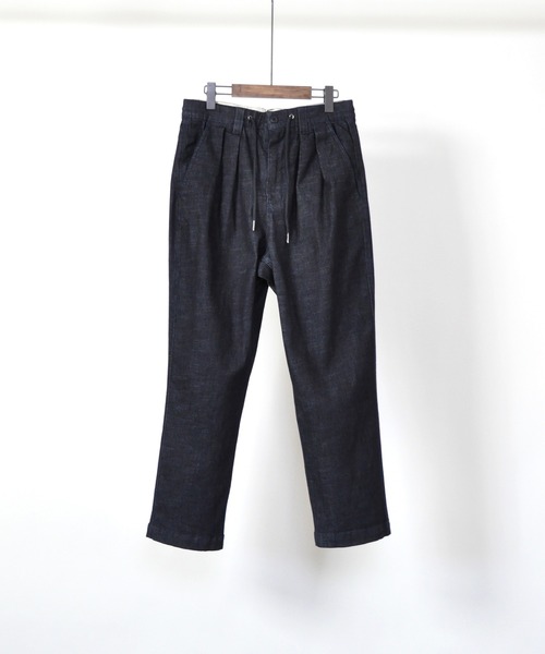 UP START（アップスタート）の「ストレッチデニム２タックフレンチトラウザーズ（デニムパンツ・メンズ・ブラック/インディゴブルー・MEDIUM/LARGE）」の13枚目の写真