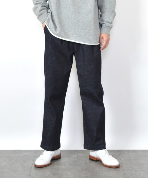 UP START（アップスタート）の「ストレッチデニム２タックフレンチトラウザーズ（デニムパンツ・メンズ・ブラック/インディゴブルー・MEDIUM/LARGE）」の14枚目の写真