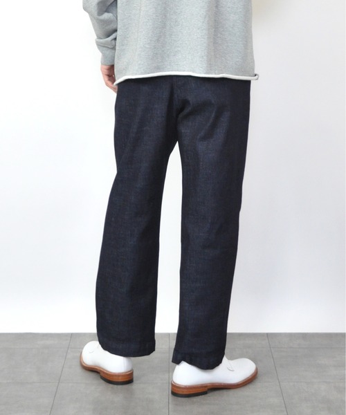 UP START（アップスタート）の「ストレッチデニム２タックフレンチトラウザーズ（デニムパンツ・メンズ・ブラック/インディゴブルー・MEDIUM/LARGE）」の8枚目の写真
