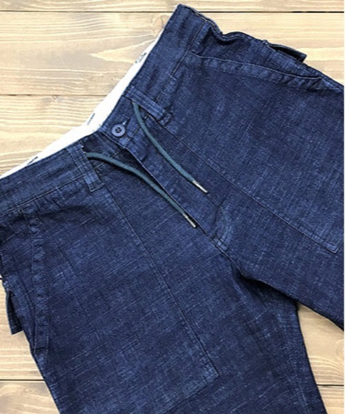 UP START（アップスタート）の「ストレッチデニム２タックフレンチトラウザーズ（デニムパンツ・メンズ・ブラック/インディゴブルー・MEDIUM/LARGE）」の19枚目の写真
