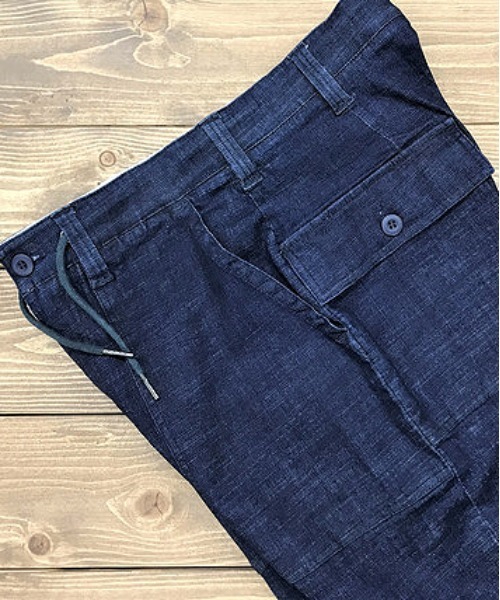 UP START（アップスタート）の「ストレッチデニム２タックフレンチトラウザーズ（デニムパンツ・メンズ・ブラック/インディゴブルー・MEDIUM/LARGE）」の17枚目の写真