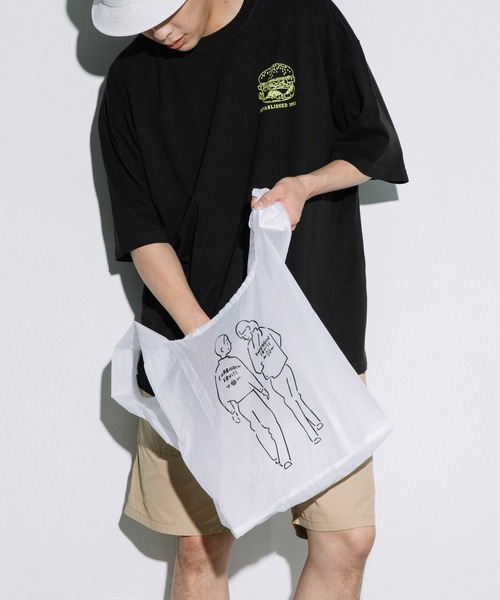 FRUIT OF THE LOOM（フルーツオブザルーム）の「DRIVE PACABLE SHOPPING BAG（エコバッグ/サブバッグ・レディース・ホワイト/ブラック/イエロー/ブルー/ミント・FREE）」の2枚目の写真