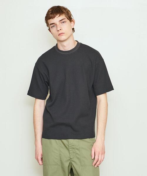UNITED ARROWS & SONS(ユナイテッドアローズアンドサンズ)の「UNITED ARROWS & SONS(ユナイテッドアローズ&サンズ)THERMAL TEE(Tシャツ/カットソー・メンズ・ホワイト/ダークグレー/オリーブ・S/M/L/XL)」の2枚目の写真