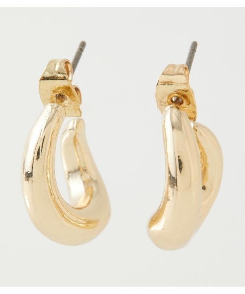 AZUL by moussy（アズールバイマウジー）の「HORN METAL MINI EARRINGS／ホーンメタルミニイヤリング（ピアス（両耳用）・レディース・シルバー/ゴールド系その他・FREE）」の4枚目の写真