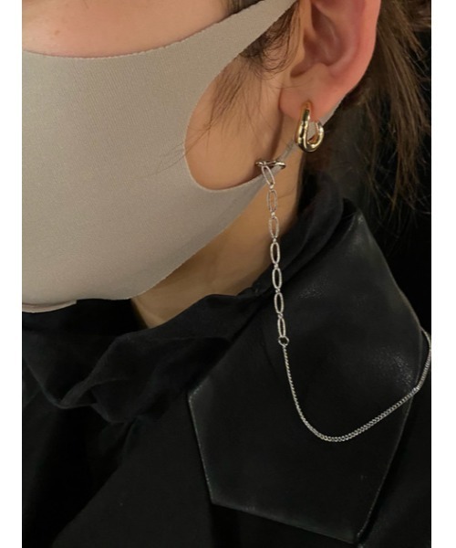 AZUL by moussy（アズールバイマウジー）の「HORN METAL MINI EARRINGS／ホーンメタルミニイヤリング（ピアス（両耳用）・レディース・シルバー/ゴールド系その他・FREE）」の10枚目の写真
