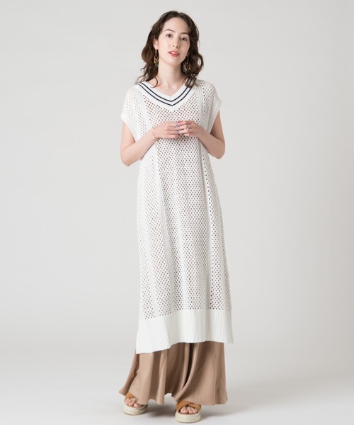 LAYMEE（レイミー）の「Glory knit / グローリーニット（ニット/セーター・レディース・ダークネイビー/グレー/ホワイト・FREE）」の13枚目の写真