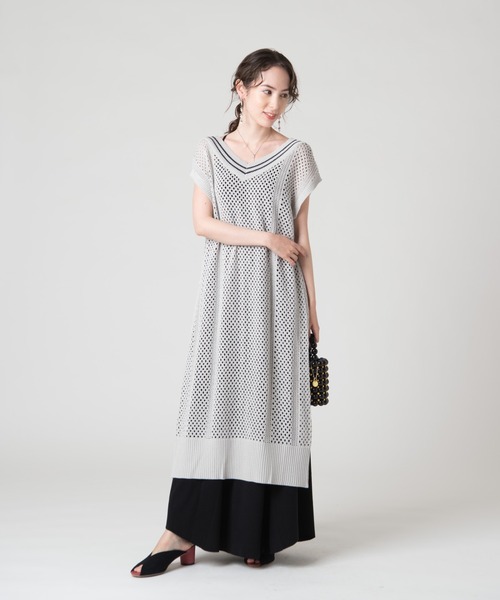LAYMEE（レイミー）の「Glory knit / グローリーニット（ニット/セーター・レディース・ダークネイビー/グレー/ホワイト・FREE）」の18枚目の写真