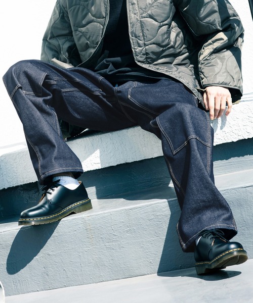 KEY（キイ）の「KEY インディゴデニム/ロガーダンガリー（デニムパンツ・メンズ・インディゴブルー/ワンウォッシュ・40inch/32inch/34inch/36inch/30inch）」の18枚目の写真