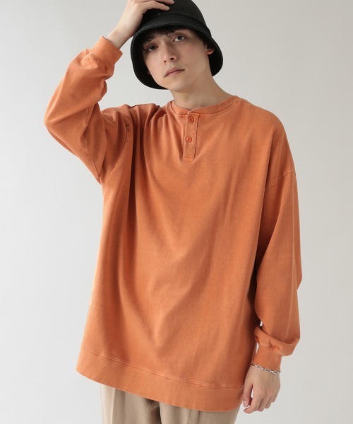 RAGEBLUE(レイジブルー)の「<前後着用可能>リサイクルコットン2WAYロンT/930898(Tシャツ/カットソー・メンズ・オレンジ/グリーン系その他/ブラック・FREE)」の5枚目の写真