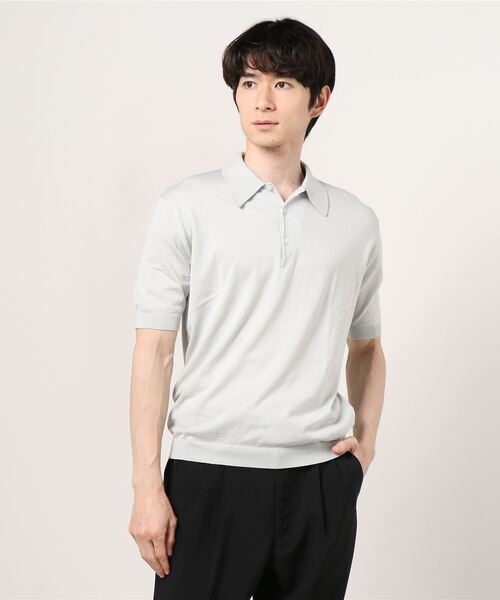 JOHN SMEDLEY(ジョンスメドレー)の「JOHN SMEDLEY / ISIS 30ゲージ コットンニットポロ(ポロシャツ・メンズ・ネイビー/ブラック/ブルー系その他4/ライトグレー/グリーン・MEDIUM/SMALL/X-SMALL)」の22枚目の写真