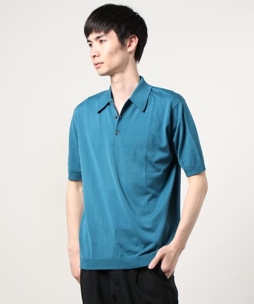 【80s】 john smedley ジョンスメドレー ポロシャツ ニットポロ JOHN SMEDLEY / ISIS 30ゲージ コットンニットポロ（ポロシャツ