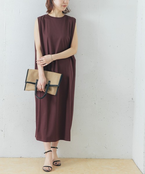 URBAN RESEARCH ROSSO（アーバンリサーチロッソ）の「ペルヴィアンロングワンピース（ワンピース・レディース・ライトカーキ/ピンク系その他/ネイビー・FREE）」の3枚目の写真