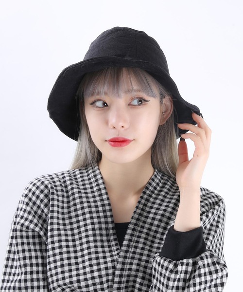 WC（ダブル シー）の「無地チューリップハット（ハット・レディース・ホワイト/ブラック・FREE）」の5枚目の写真