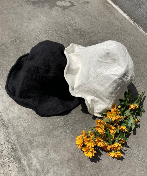 WC（ダブル シー）の「無地チューリップハット（ハット・レディース・ホワイト/ブラック・FREE）」の6枚目の写真