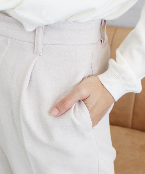 MODE ROBE(モードローブ)の「センタープレスコットンパンツ(その他パンツ・レディース・ベージュ/アイボリー・FREE)」の22枚目の写真