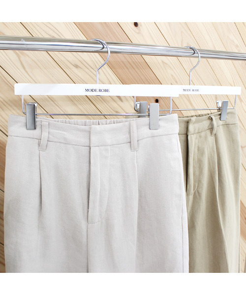 MODE ROBE(モードローブ)の「センタープレスコットンパンツ(その他パンツ・レディース・ベージュ/アイボリー・FREE)」の8枚目の写真
