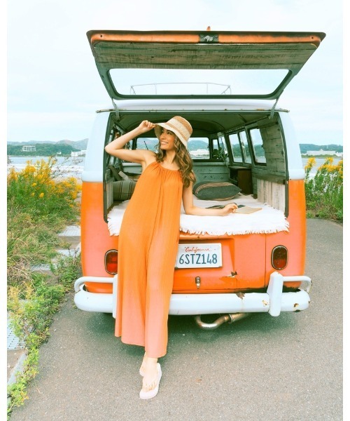 BILLABONG（ビラボン）の「BILLABONG レディース 【CHILLWEAR】 ONE PIECE DRESS ワンピース 【2021年夏モデル】/ビラボンワイドパンツジャンプスーツ（ワンピース・レディース・ブラック/ホワイト/レンガ・LARGE/MEDIUM）」の3枚目の写真