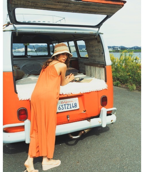 BILLABONG（ビラボン）の「BILLABONG レディース 【CHILLWEAR】 ONE PIECE DRESS ワンピース 【2021年夏モデル】/ビラボンワイドパンツジャンプスーツ（ワンピース・レディース・ブラック/ホワイト/レンガ・LARGE/MEDIUM）」の4枚目の写真