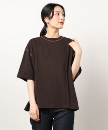 Samansa Mos2 | 配色ステッチTシャツ(Tシャツ/カットソー)