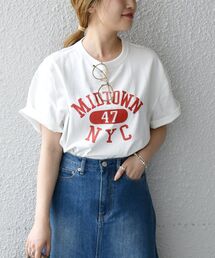 SHIPS any | 【SHIPS any別注】THE KNiTS: カレッジ ショートスリーブ TEE◇(Tシャツ/カットソー)