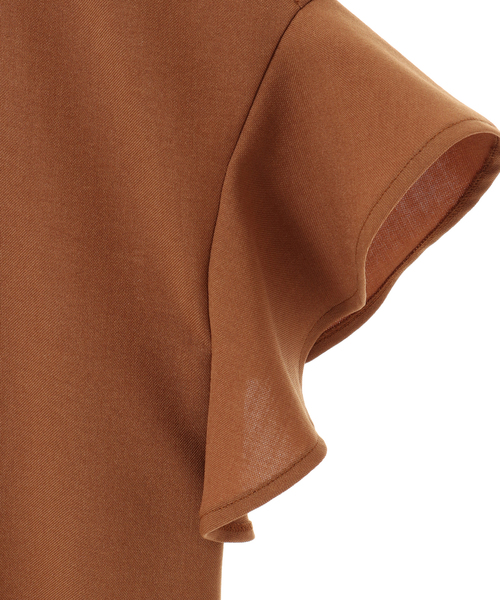 Tiara（ティアラ）の「麻調フレアスリーブブラウス（シャツ/ブラウス・レディース・グリーン/キャメル/グレイッシュベージュ/スミクロ・FREE）」の17枚目の写真