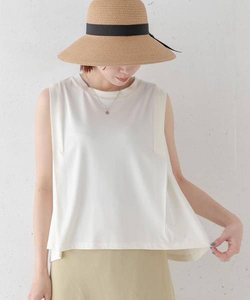 URBAN RESEARCH Sonny Label(アーバンリサーチサニーレーベル)の「ショルダータックカットソー(Tシャツ/カットソー・レディース・パープル/オフホワイト/チャコールグレー・FREE)」の2枚目の写真