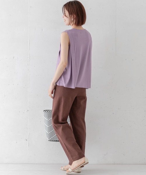 URBAN RESEARCH Sonny Label(アーバンリサーチサニーレーベル)の「ショルダータックカットソー(Tシャツ/カットソー・レディース・パープル/オフホワイト/チャコールグレー・FREE)」の9枚目の写真