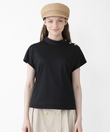 BLUE LABEL CRESTBRIDGE | ハイブリッドコットン モックネックカットソー(Tシャツ/カットソー)