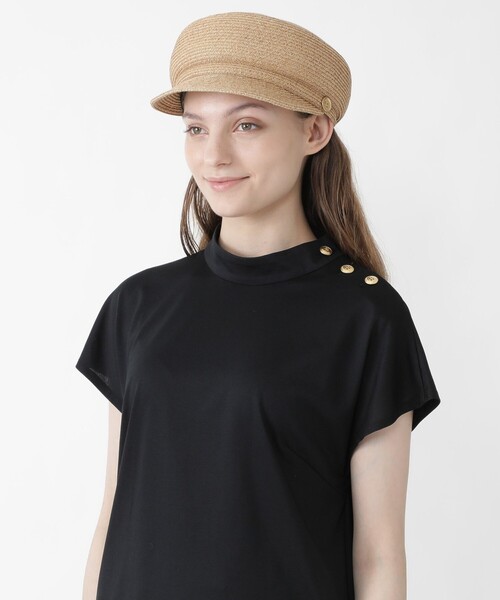 BLUE LABEL CRESTBRIDGE（ブルーレーベルクレストブリッジ）の「ハイブリッドコットン モックネックカットソー（Tシャツ/カットソー・レディース・ダークネイビー/ブラック/ライトグレー・38）」の16枚目の写真