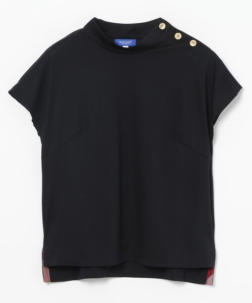 BLUE LABEL CRESTBRIDGE（ブルーレーベルクレストブリッジ）の「ハイブリッドコットン モックネックカットソー（Tシャツ/カットソー・レディース・ダークネイビー/ブラック/ライトグレー・38）」の11枚目の写真