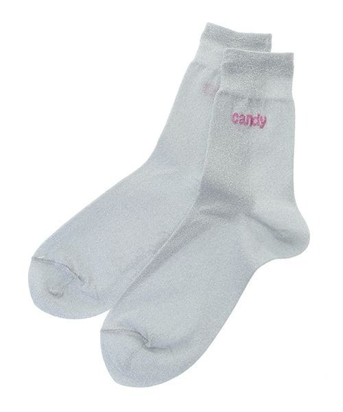 Candy Stripper（キャンディストリッパー）の「CANDY GIRL LAME ソックス（ソックス/靴下・レディース・ライトグリーン/ブラック/シルバー/ブルー・FREE）」の4枚目の写真