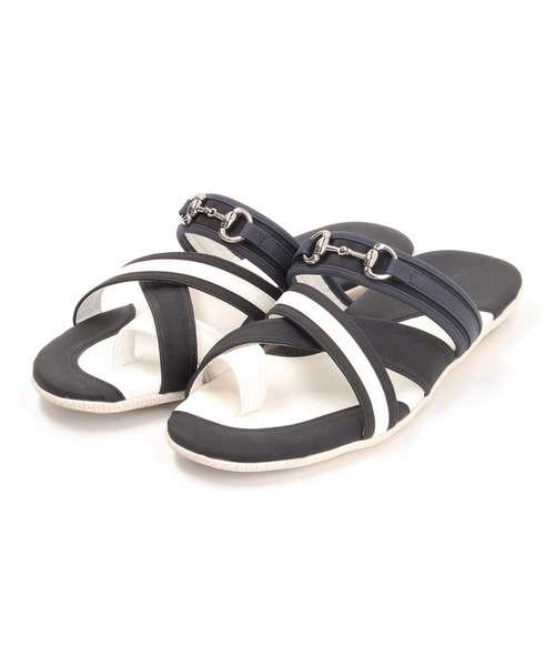 HIDEAWAYS NICOLE(ハイダウェイニコル)の「ビットデザインサンダル(サンダル・メンズ・ホワイト/ブラック/その他1/その他2・26.5cm/27.5cm)」の2枚目の写真