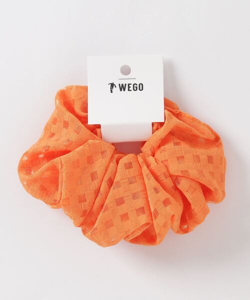 WEGO（ウィゴー）の「WEGO/チェックシュシュ（シュシュ・レディース・ホワイト/オレンジ/ライトパープル/ブラック・FREE）」の4枚目の写真