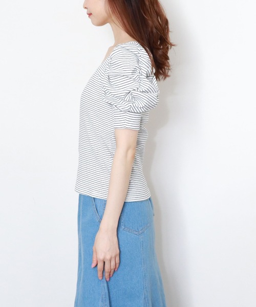 archives（アルシーヴ）の「パワショルリブTOPS（Tシャツ/カットソー・レディース・イエロー/ピンク/グリーン/ブラック・MEDIUM）」の17枚目の写真