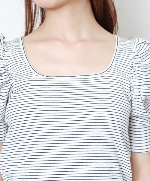 archives（アルシーヴ）の「パワショルリブTOPS（Tシャツ/カットソー・レディース・イエロー/ピンク/グリーン/ブラック・MEDIUM）」の8枚目の写真