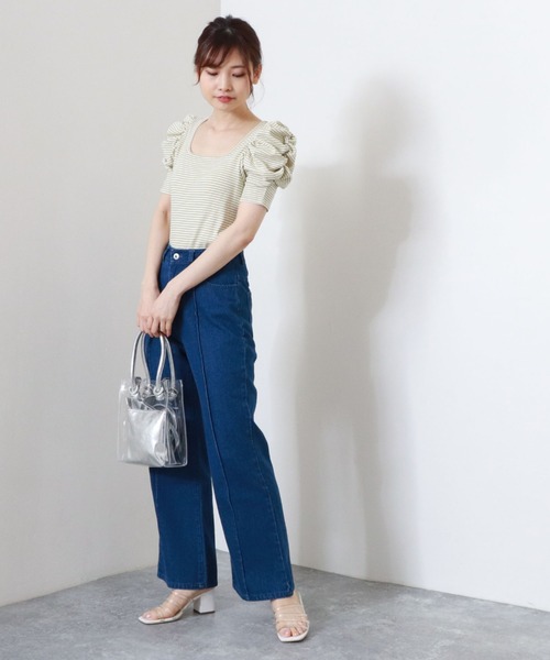 archives（アルシーヴ）の「パワショルリブTOPS（Tシャツ/カットソー・レディース・イエロー/ピンク/グリーン/ブラック・MEDIUM）」の16枚目の写真