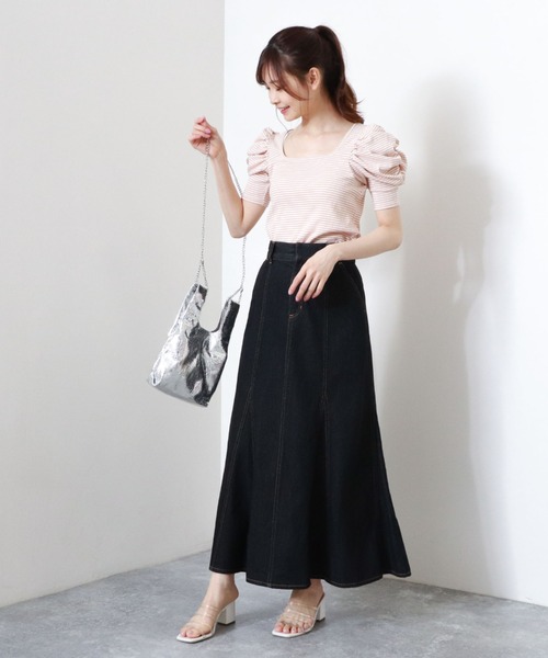 archives（アルシーヴ）の「パワショルリブTOPS（Tシャツ/カットソー・レディース・イエロー/ピンク/グリーン/ブラック・MEDIUM）」の7枚目の写真